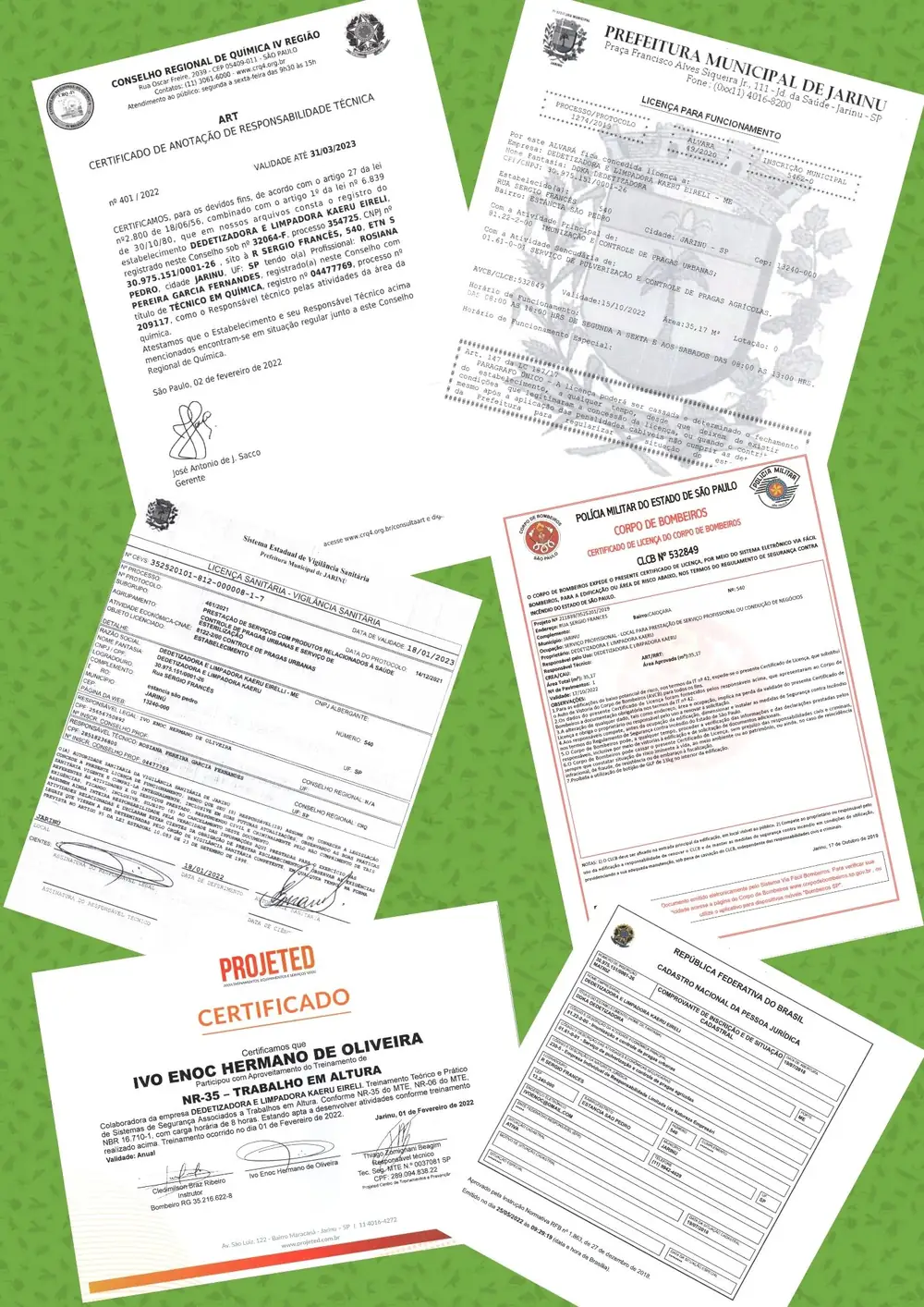 Licenças, alvará e certificados da DDKA